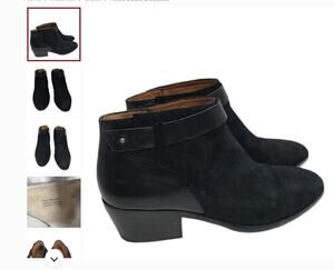 Madewell Charley ankle Boot Size 8.5 black leather/suede